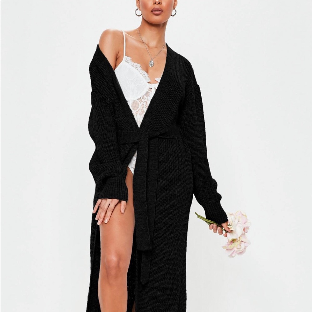 Misguided Maxi Belted Cardigan